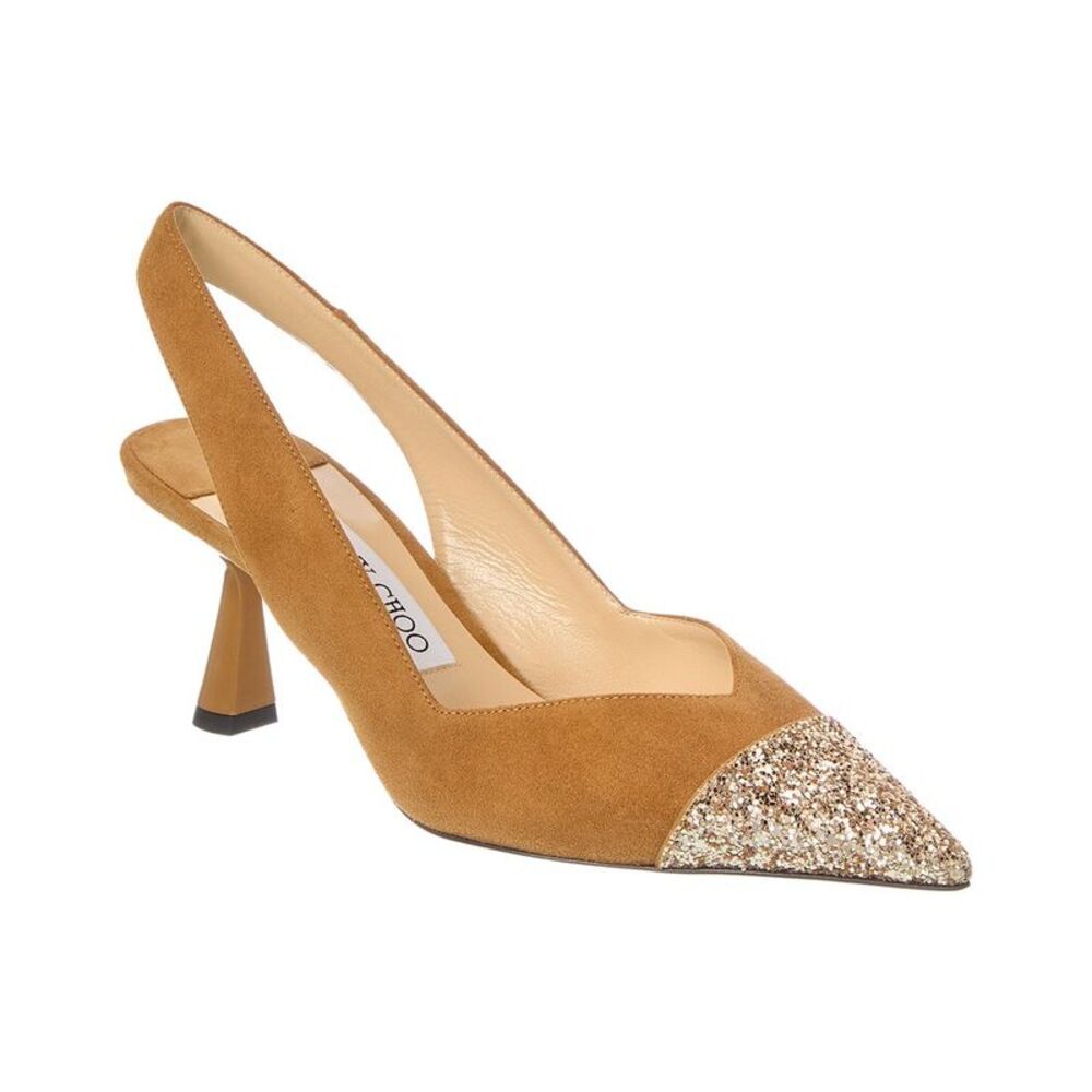 Jimmy Choo Suede Pump, Gold